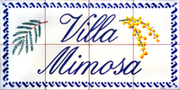 Villa Mimosa sign